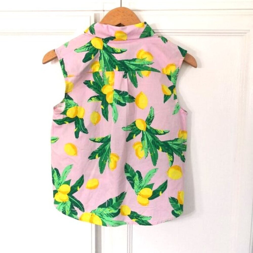 Crew Cuts Girls' Lemon Dress And Sleeveless Tie-front Button-up Top Set- 2 Piece - Picture 11 of 11